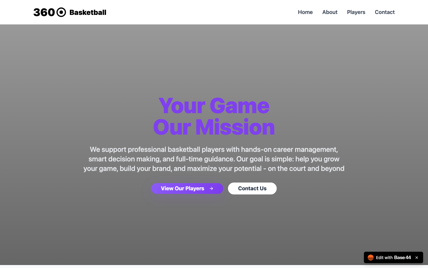 360 Basketball web platform preview